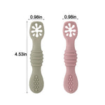PandaEar 7 Pack Baby Spoons, Soft Silicone Self-Feeding Utensils for Babies & Toddlers, BPA-Free Silicone First Stage Training Spoon with Easy-Grip Handle