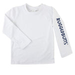 RUGGEDBUTTS® Baby/Toddler Boys White Long Sleeve Rash Guard - 18-24m