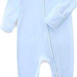 Baby Romper 100% Cotton Pajamas One Piece Long Sleeve Zipper Footie Onesie for 0~12M Baby