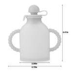 PandaEar 4 Pack Reusable Silicone Baby Food Pouches, Washable Freezer Squeezable Pouch for Toddler Kids, BPA-Free Silicone Refillable Baby Food Storage, 4oz