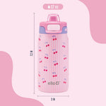 Ello Kids Pop & Fill 12oz Toddler Water Bottle with Quick Fill Lid, Double-Wall Vacuum Insulated Stainless Steel, Leak Proof, BPA Free, Sip & Chug, For School, Lunchboxes, Preppy Cherries