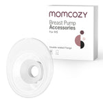Momcozy M5 Hands-Free Wearable Breast Pump, Double-Sealed Flange for Baby-Like Comfort, 3 Modes & 9 Suction Levels, Portable Electric Pump – 24mm, 2-Pack Cozy Red