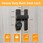 Barn Door Lock,180 Degree Flip Barn Door Locks and Gate Latches, Sliding/Bifold French Door Lock Latch for Gate Barn Garage Shed Window Cabinet Liquor 3-Digit Password Keyless,Black