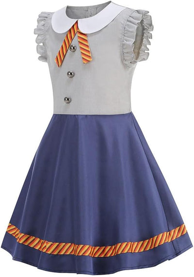 Girls Wizarding World Costume,Kids Magic Dress,Halloween Wizard Witch Costume Dress
