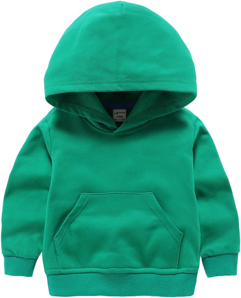 Ding-dong Baby Toddler Kid Boy Girl Solid Casual Pocket Hoodie Sweatershirt Pullover