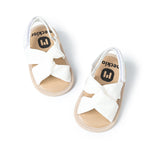Meckior Infant Baby Girls Boys Summer Sandals Open Toe Lace Princess Dress Wedding Flats Shoes Newborn Toddler Soft Non-slip Sole First Walker Crib Shoes