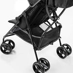 Summer by Ingenuity 3D Mini Convenience Stroller – Lightweight Stroller with Compact Fold, Multi-Position Recline, Canopy with Pop Out Sun Visor and More – Umbrella Stroller for Travel and More, Gray