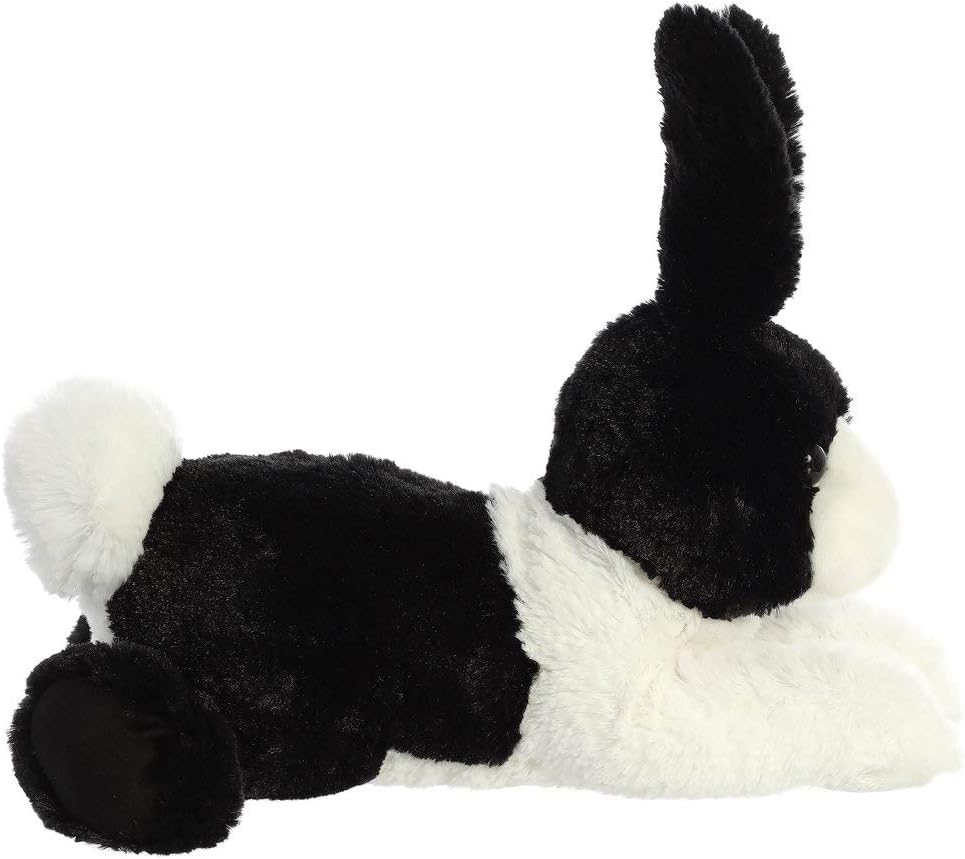 Aurora® Adorable Flopsie™ Dutch Rabbit Stuffed Animal - Playful Ease - Timeless Companions - Black 12 Inches