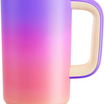 40 oz Tumbler with Handle and Straw: Stainless Steel Insulated Tumbler Keeps Cold for 24 Hours, Leakproof Travel Cup Fits in Cup Holder and BPA-Free, Cotton Candy