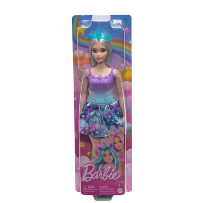 Barbie Unicorn Doll with Turquoise Fantasy Hair, Pastel Outfit, Curvy Body Type & Unicorn-Themed Accessories