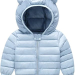Winter Coats Puffer Padded Jacket for Toddler Boys Girls Kids Light Outwear Cute Bear Ears with Hoods Clothing