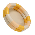 Inflatable Pool Baby Retro Blow Up Swimming Pool Family Cute Thickened Water Pool (Yellow Stripe)