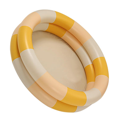 Inflatable Pool Baby Retro Blow Up Swimming Pool Family Cute Thickened Water Pool (Yellow Stripe)