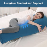 Elehealthy Pregnancy Pillow Maternity Pillow for Side Sleeping Soft Pregnancy Body Pillow for Pregnant Women, Maternity Pillow with Detachable and Adjustable Pillow Cover