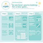 Regalo Extra Tall Baby Gate for Doorways & Bottom of Stairs, Pressure Mount for Babies, Toddlers & Pets, Tested & Safe for 30 Years, American Designed, White