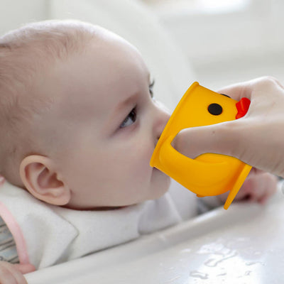 Linowos Toddler Cup, Silicone Training Cup, Baby Led Weaning Cup with Double Handle, Baby Open Cup, Unbreakable, 7oz, 6+ Months
