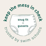 i play. by green sprouts Reusable, Eco Snap Ruffled Swim Diaper with Gussets, UPF 50, 12 mo, White Zinnia, Patented Design, STANDARD 100 by OEKO-TEX Certified
