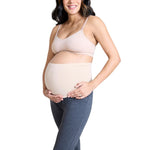 Motherhood Maternity Women's Essential Full Length Secret Fit Over The Belly Flare Pregnancy Yoga Pants, Heather Grey, Medium