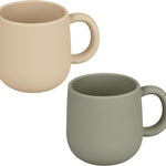 Pack of 2 Silicone Drinking Mug Cup for Toddler Kids and Children (Color 3)