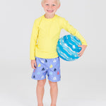 RUGGEDBUTTS Boys UPF50+ Sun Protection Novelty Swim Trunks - Down by The Bay, 18-24m