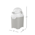 Foundations Mini Diaper Pail with Airtight Lid, Durable & Odorless Diaper Disposal, Large Capacity, Holds up to 30 Newborn Diapers, Refill with Any Bags, Baby Registry Gift - Gray