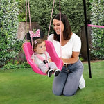 Disney Minnie Mouse 2-in-1 Outdoor Swing by Delta Children – for Babies and Toddlers – Full Bucket Seat