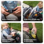 Step2 Whisper Ride Cruiser Kids Push Car, Ride On Toy, Stroller Substitute, Includes Seat Belt & Horn, Made of Durable Plastic, Max Weight 50 lbs., For Toddlers 1.5-4 Years Old, Gray