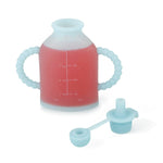 PandaEar 4 Pack Reusable Silicone Baby Food Pouches, Washable Freezer Squeezable Pouch for Toddler Kids, BPA-Free Silicone Refillable Baby Food Storage, 4oz