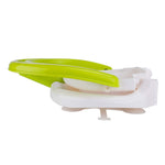 Foldable Non Slip Bath Seat - Baby Bathtub Chair for Sitting Up, Wrap-Around Seat with Suction Cups, 6-18 Months (White Green)