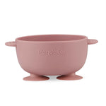 PandaEar 3 Pack Silicone Suction Baby Bowls & 3 Baby Feeding Spoons | Non-Slip Stay Put Bowls & Soft Silicone First Stage Spoons for Toddlers, BPA-Free Baby Led Weaning Set (Pink Rose Linen)