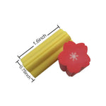 CrazyCharlie 8pack Kawaii Cherry Blossoms Cute Pencil Erasers Sakura Shaped Cylindrical Erasers Rubber for Kids Students