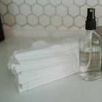 Reusable Baby Wipes, 25 Washable Cloth Wipes per Pack, 100% Cotton, Soft and Gentle for Baby's Skin, by Nora's Nursery