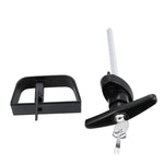 QANVEE 6½" Stem Shed Door Latch T-Handle Lock Kit with 4 Keys,Storage Barn Shed Door Hardware Lock Set