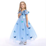 SNOWLION Princess Elsa Costume for Little Girls Toddler Princess Dress Up with Accessories Cinderella Cosplay Queen Snow (Blue, 4-5 Years)
