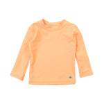 RUGGEDBUTTS® Baby/Toddler Boys Long Sleeve Rash Guard Swim Shirt w/UPF 50+ - Neon Orange, 18-24m