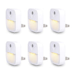 Uigos LED Night Light, Warm White Nightlight, Dusk-to-Dawn Sensor, Bedroom, Bathroom, Kitchen, Hallway, Stairs, Energy Efficient, Compact, 6-Pack