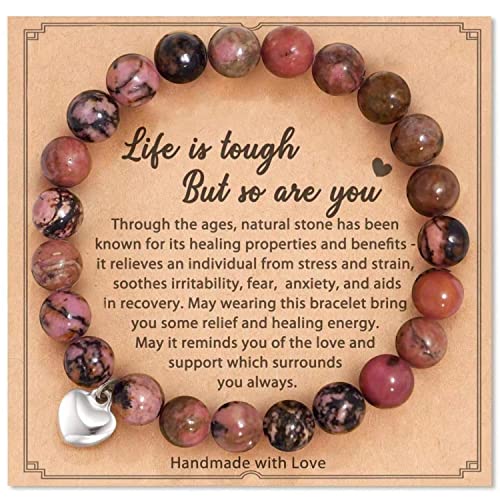 Get Well Soon Gifts for Women,Natural Stone Healing Bracelet, Inspirational Gifts for Women Teen Girls