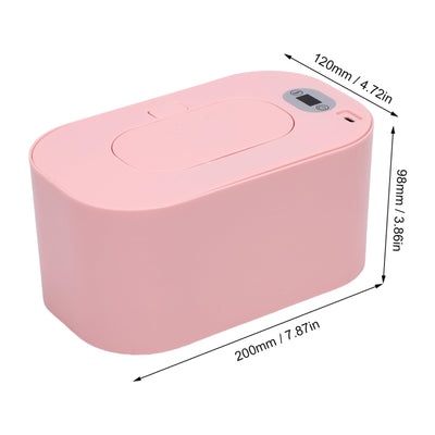 Baby Wipe Warmer, Portable USB Powered Baby Wet Wipes Dispenser Holder with Temperature Control, Paper Towel Heater for Home, Car, Travel (Roseate)