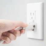 Safety Innovations Self-Closing Babyproof Outlet Covers - (For Center Screw Outlets Only) An Alternative To Wall Socket Plugs for Child Proofing, (12-Pack), (1-Screw), (White) White)