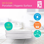 Elk and Friends Kids 6.7” Porcelain White Plates | Divided Plates | Suitable for Kids/Toddlers | Microwave & Dishwasher Safe | Non Slip | Snack Dishes | 2 Pack