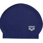 Arena Unisex Adults Soft Latex Swim Cap for Training and Fitness Swimming, Elastic Bathing Cap for Long Hair, Reinforced Edge, Navy