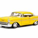 KiNSMART 1957 Chevy Bel Air Coupe 1:40 Scale 5" Die Cast Metal Classic Toy Car (Yellow)