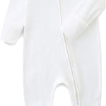 Baby Romper 100% Cotton Pajamas One Piece Long Sleeve Zipper Footie Onesie for 0~12M Baby