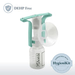 Ameda One-Hand Manual Breast Pump with Flexishield Areola Stimulator | BPA and DEHP Free | Includes Manual Breast Pump, (2) Valves, Flexishield Areola Stimulator and (1) 4 Ounce Bottle with Cap