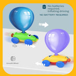 RUIWAY Balloon Launcher Car Toy Set, Balloon Car Toy with Pump, Balloon Pump Race Car Toy for Kids, Balloon Powered Car Toys, Spaceship Toy, Astronaut Figure, Crap Car for Kids 3