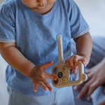 PlanToys® My First Phone Wooden Pretend Play Toy for Kids Ages 3+ | Montessori Role Play Activity for Communication & Imaginative Learning | Eco-Friendly Wooden Educational Set