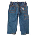 Carhartt Baby Boys Loose Fit Denim Utility Jeans, Denim Medium Wash,3 Months