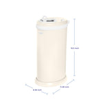 Ubbi Stainless Steel Diaper Pail, Odor Locking, No Special Bag Required, Award-Winning, Registry Must-Have, Matte Ivory