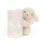 Jellycat Bashful Lamb Soother, 13.5 inches - Security Blanket & Lovey for Babies - Baby Gift