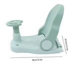 Baby Bath Seat - Infant Bathtub Seat for Sitting Up in The Tub, Baby Shower Chair with Backrest Support, Suction Cups for 6-18 Months (Green)